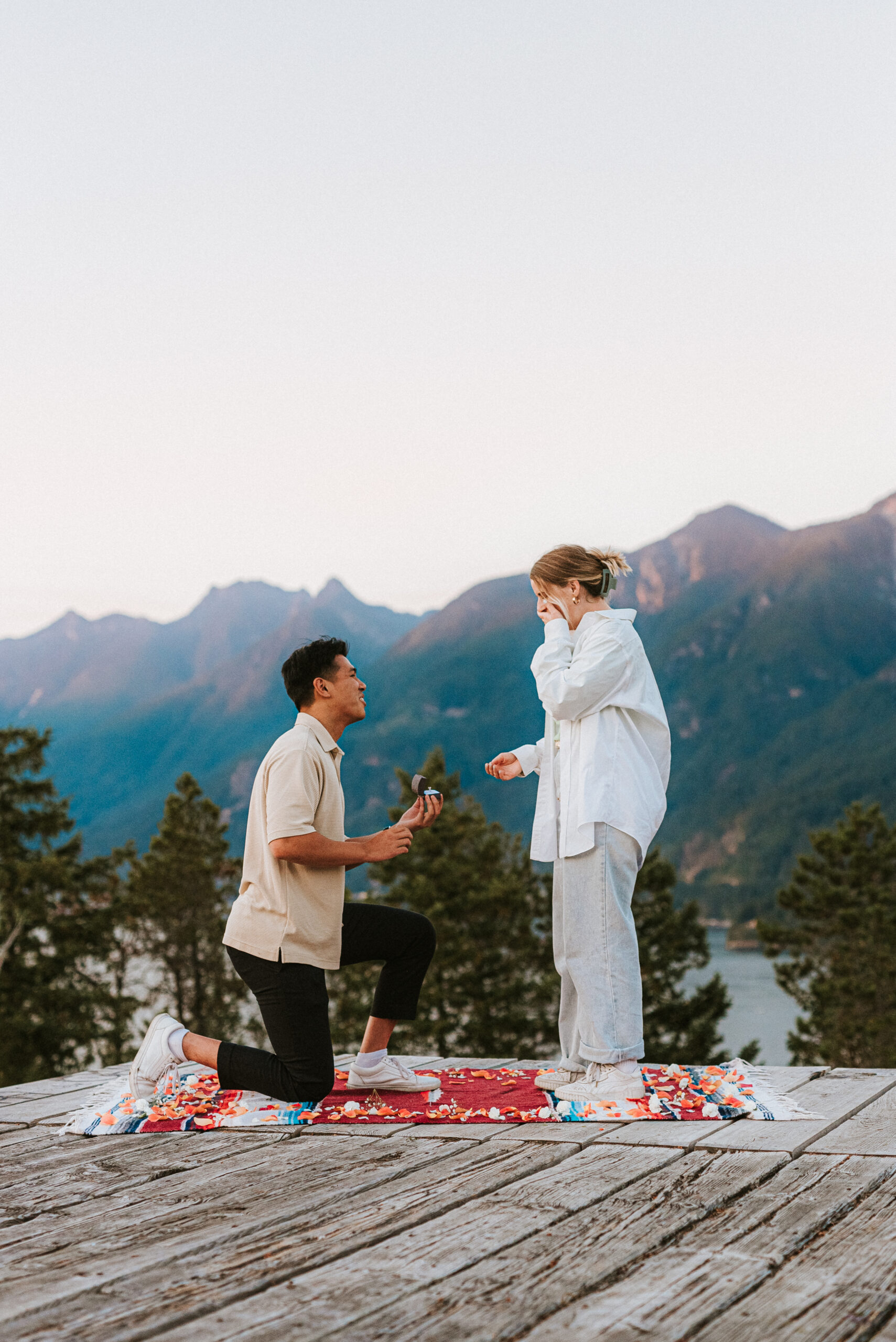 A Serene Mountain Proposal: Aaron and Kyra’s Unforgettable Moment